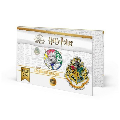 Collection Harry Potter 50 Euro Argent 2021 Colorisée - Blasons des quatre maisons