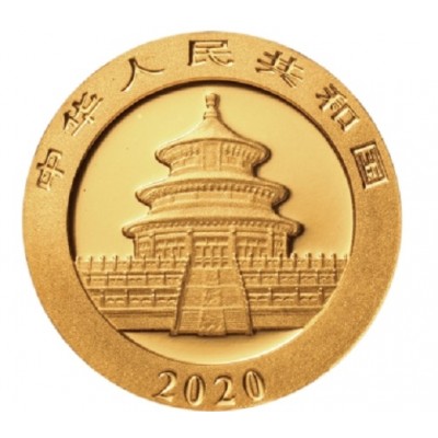 CHINE 100 Yuan Or 8 grammes Panda 2020