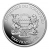 TCHAD 5000 Francs Argent 1 Once Hippopotame Mandala 2020
