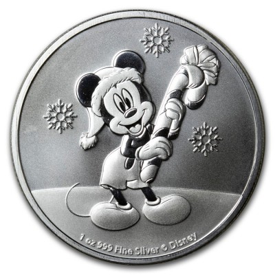 NIUE 2 Dollars Argent 1 Once Noel Disney Mickey 2020
