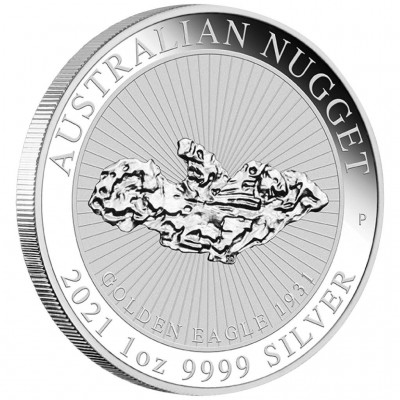 AUSTRALIE 1 Dollar Argent 1 Once Australian Nugget 2021