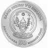 RWANDA 50 RWF Argent 999/1000 1 Once Année du Boeuf 2021
