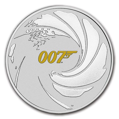 TUVALU 1 Dollar Argent 1 Once James Bond 007 2021