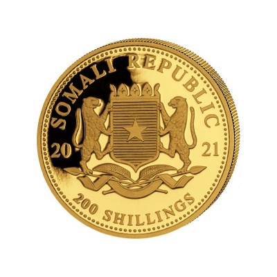 SOMALIE 100 Shillings Or 1/4 Once Eléphant 2021