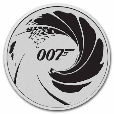 TUVALU 1 Dollar Argent 1 Once James Bond 2022 Série Colorisée