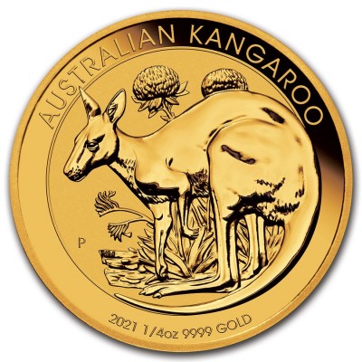 AUSTRALIE 25 dollars Or 1/4 once Kangourou 2021