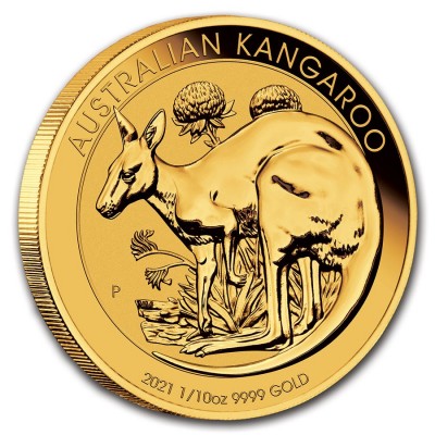 AUSTRALIE 15 dollars Or 1/10 once Kangourou 2021