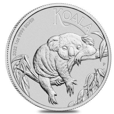 AUSTRALIE 1 Dollars Argent 1 Once KOALA 2022