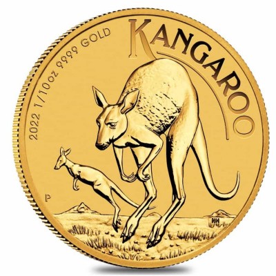 AUSTRALIE 15 Dollars Or 1/10 Once KANGOUROU 2022