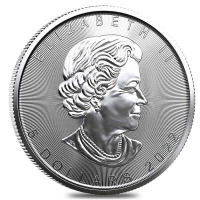 CANADA 5 Dollars Argent 1 Once MAPLE LEAF 2022 ⏰
