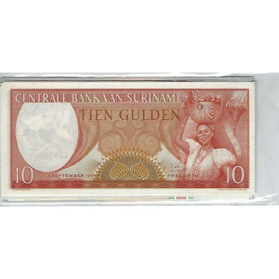 Lot de 10 billets de Banque neufs du Suriname tous différents