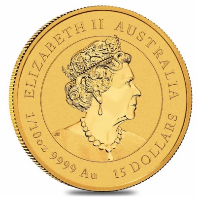 AUSTRALIE 15 Dollars Or 1/10 Once Année du Tigre 2022 ⏰