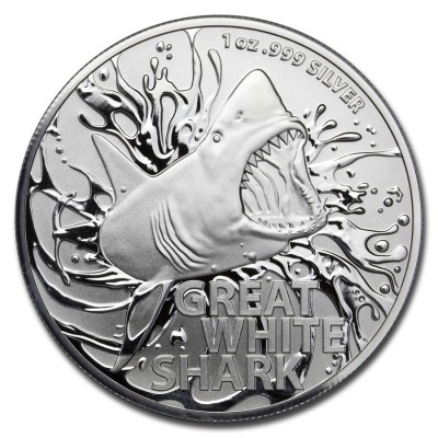 RAM AUSTRALIE 1 Dollar Argent 1 Once Grand Requin Blanc 2021