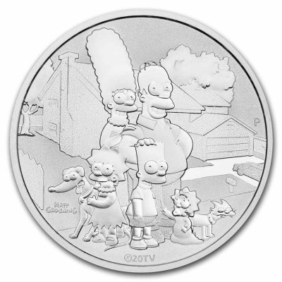 TUVALU 1 Dollar Argent 1 Once Simpson Family 2021