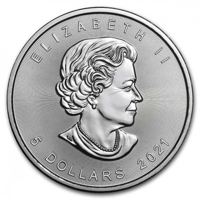 CANADA 5 Dollars Argent 1 Once Maple Leaf 2021