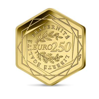 FRANCE 250 Euro OR 999/1000 2021 Hexagonale PARIS JO 2024 BU