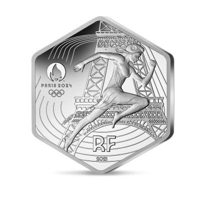 FRANCE 10 Euro Argent 999/1000 2021 HEXAGONALE PARIS JO 2024