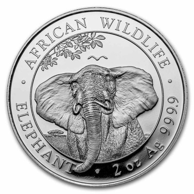 SOMALIE 200 Shillings Argent 2 Onces ELEPHANT 2021