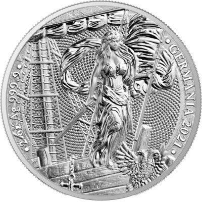 Médaille 10 Mark argent 2 Onces Germania 2021 ⏰