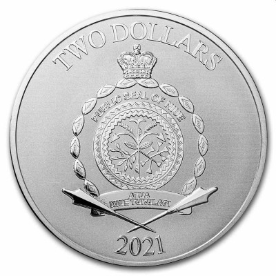 NIUE 2 Dollars Argent 1 Once Star Wars The Mandalorian 2021