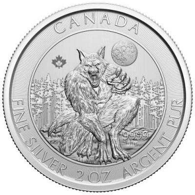 CANADA 10 Dollars Argent 2 Onces Créatures du Nord le Loup-Garou 2021