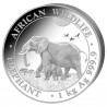 SOMALIE  2 000 Shillings Argent 1 Kilo Eléphant 2022