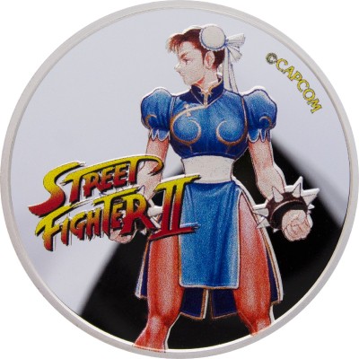 ILES FIDJI 50 Cents Argent 1 Once Street Fighter II  30 Ans Chun Li 2021