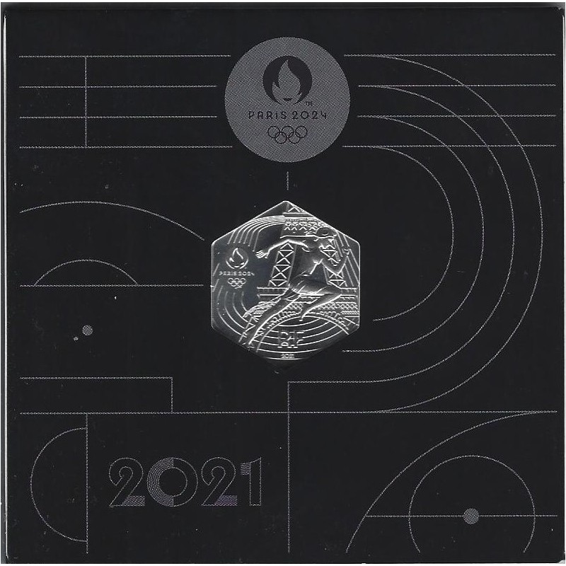 FRANCE 10 Euro Argent 999/1000 2021 HEXAGONALE PARIS JO 2024
