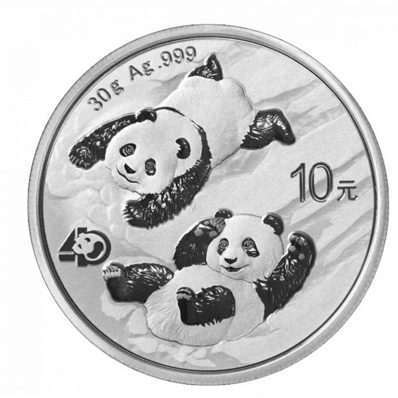 CHINE 10 Yuan Argent 30 grammes Panda 2022 ⏰