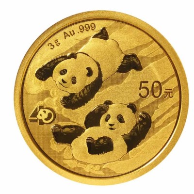 CHINE 50 Yuan Or 3 grammes Panda 2022 ⏰