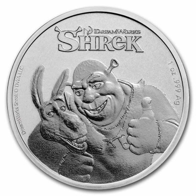 NIUE 2 Dollars Argent 1 Once 20ème Anniversaire Shrek 2021 ⏰