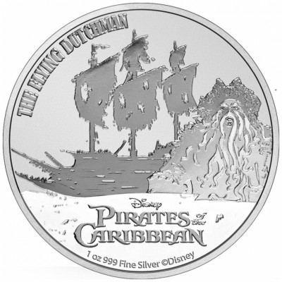 NIUE 2 Dollars Argent 1 Once Pirates des Caraibes Dutchman 2021