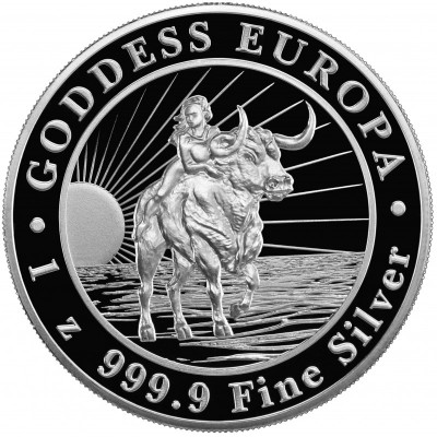 TOKELAU 5 Dollars Argent 1 Once Europa Goddess 2021