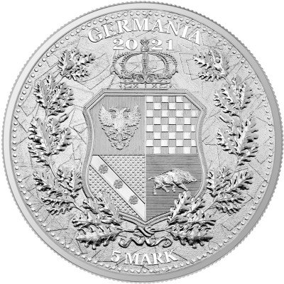Médaille 5 Mark argent 1 Once Germania / Autriche 2021 ⏰