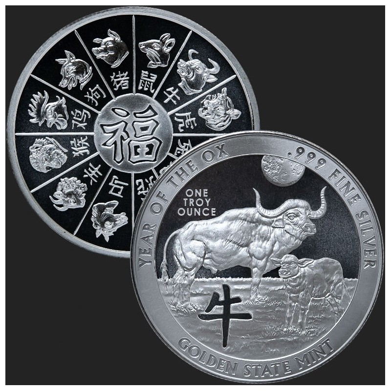 GSM Médaille Argent 1 Once Année du Boeuf 2021