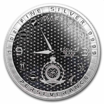 NIUE 2 Dollars Argent 1 Once Mars Rover Perseverance 2021