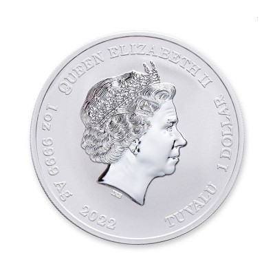 TUVALU 1 Dollar Argent 1 Once Couleur Street Fighter Ryu BU 2022