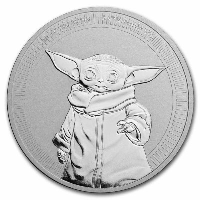 NIUE 2 Dollars Argent 1 Once Star Wars Grogu Bébé Yoda 2021