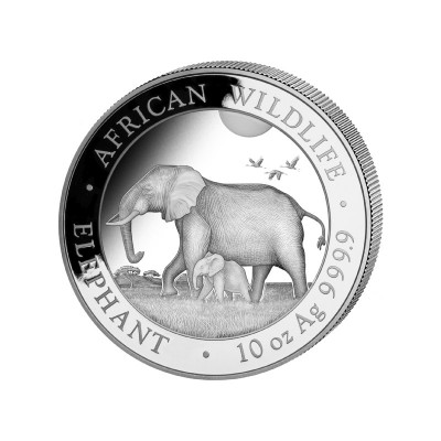 SOMALIE 1 000 Shillings Argent 10 Onces ELEPHANT 2022 ⏰