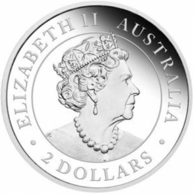 copy of AUSTRALIE 2 Dollars Argent 999/1000 2 Onces Nugget Hand of Faith 2020