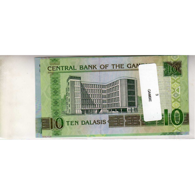 Lot de 3 billets de Banque neufs de Gambie tous différents