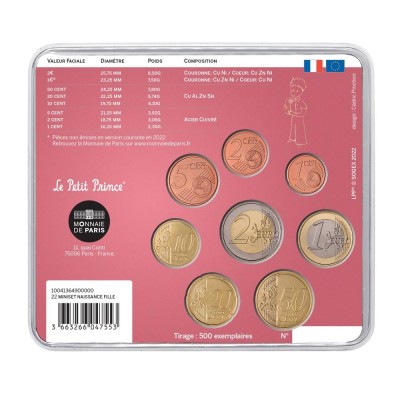 FRANCE Miniset Naissance Fille 2022