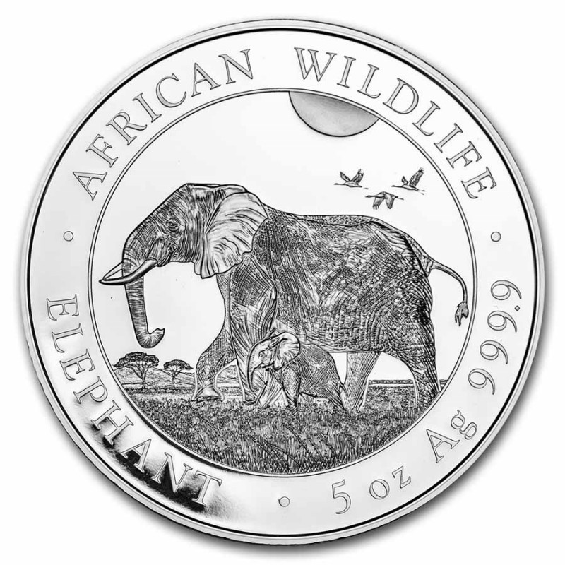 SOMALIE 500 Shillings Argent 5 Onces ELEPHANT 2022