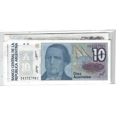 Lot de 10 billets de Banque neufs d'Argentine tous différents