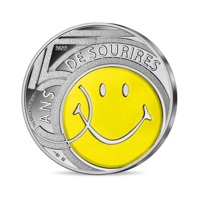 FRANCE 10 Euro Argent 50 Ans du Smiley 2022