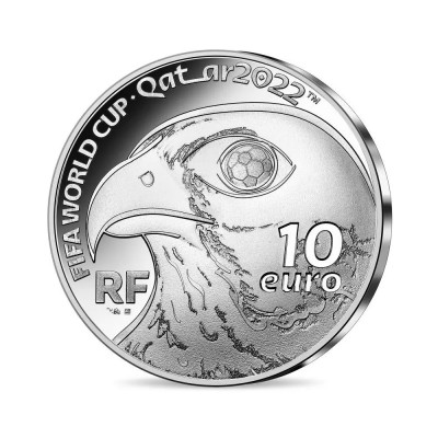 FRANCE 10 Euro Argent FIFA Qatar Coupe du Monde Double Champion 2022 ⏰