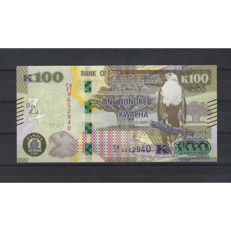 ZAMBIE Billet 100 Kwacha 2021