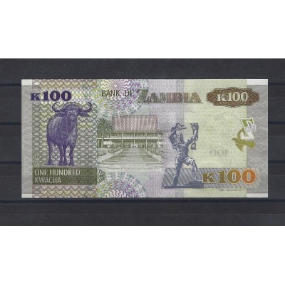 ZAMBIE Billet 100 Kwacha 2021