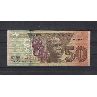 ZIMBABWE Billet 50 Dollars 2021