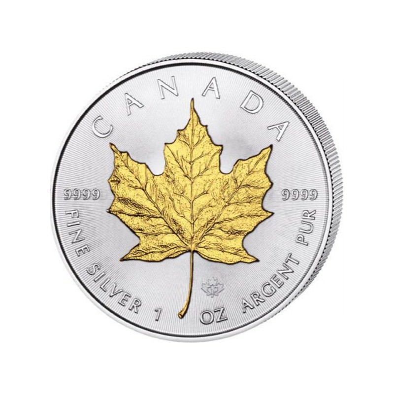 CANADA 5 Dollars Argent 1 Once Maple Leaf Doré 2022